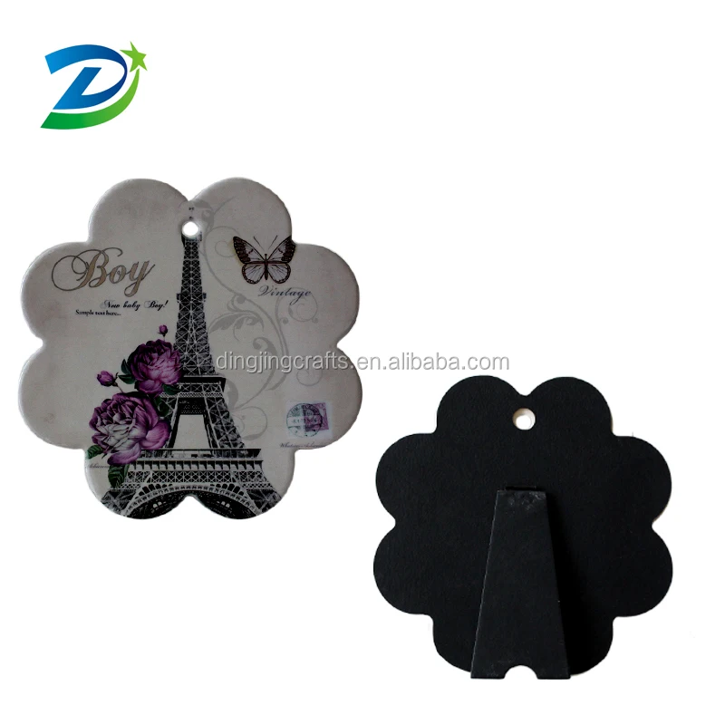 Custom France souvenir gifts flower shape ceramic wall plaque, art plaque for hanging