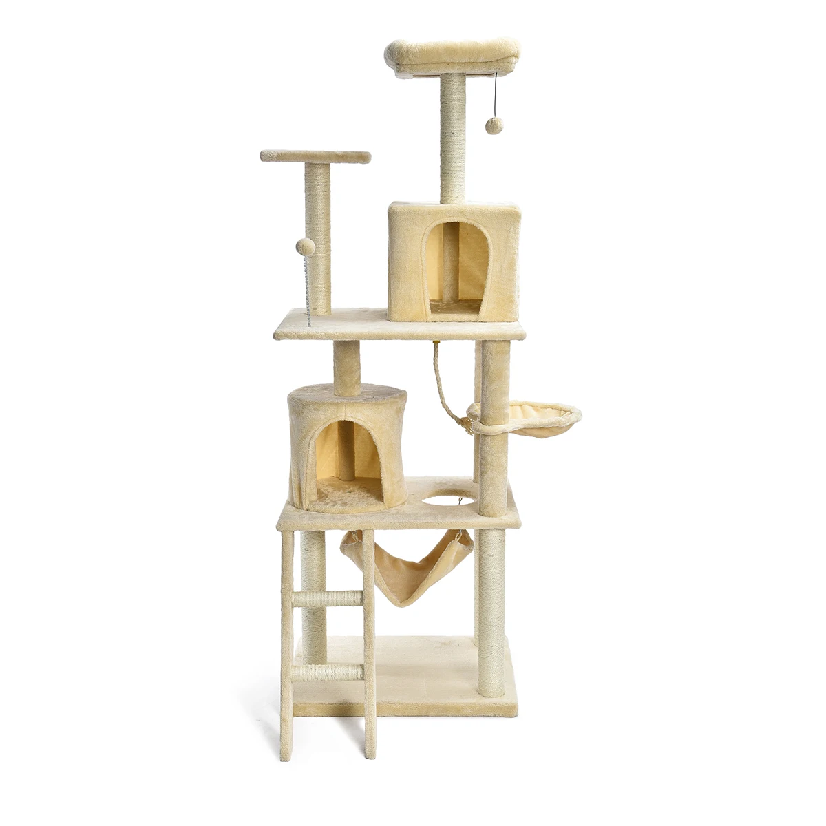 
Hot delling durable luxury wood cat scratching tree tower 