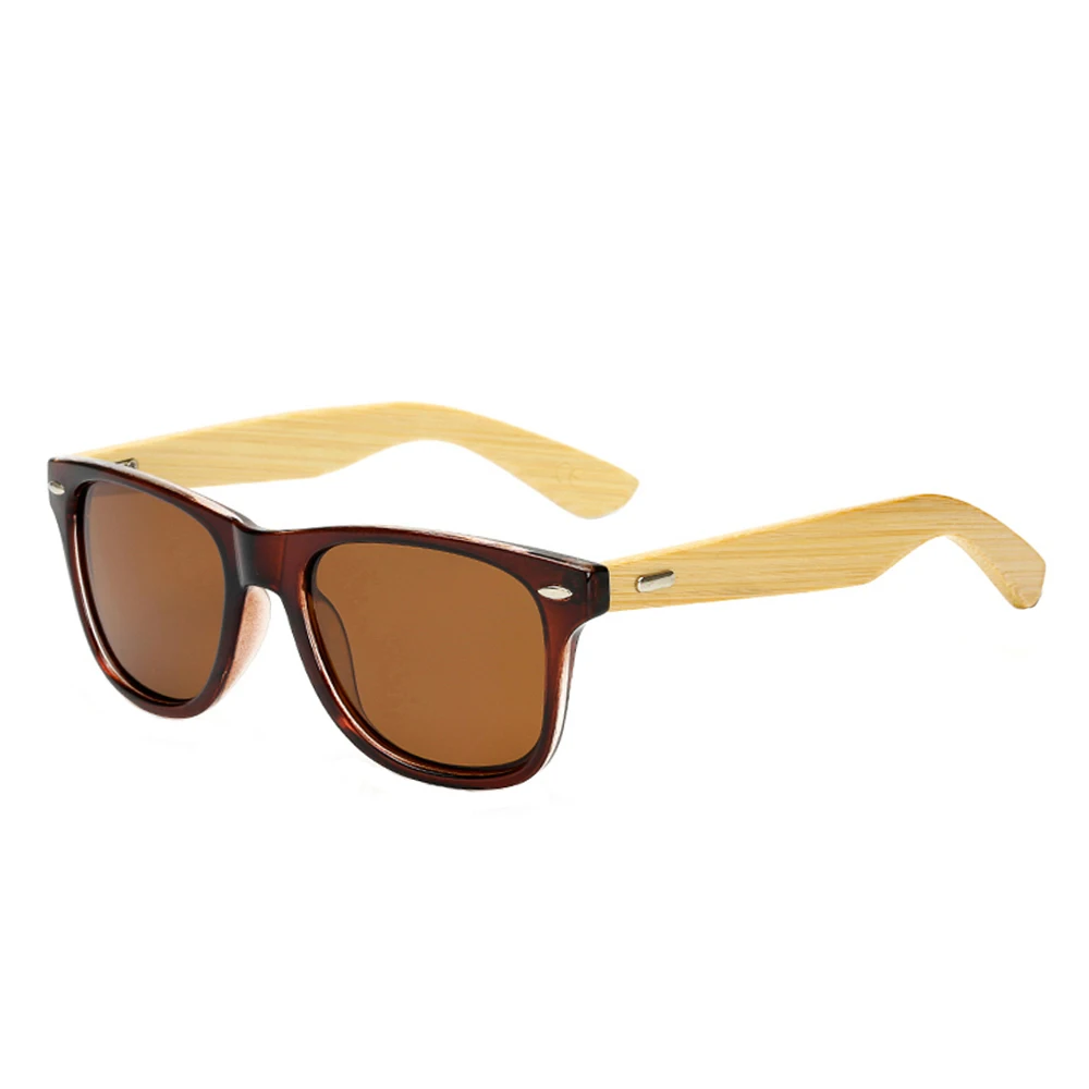 Fashion and hot sale custom bamboo sunglasses with black lens for men and women
