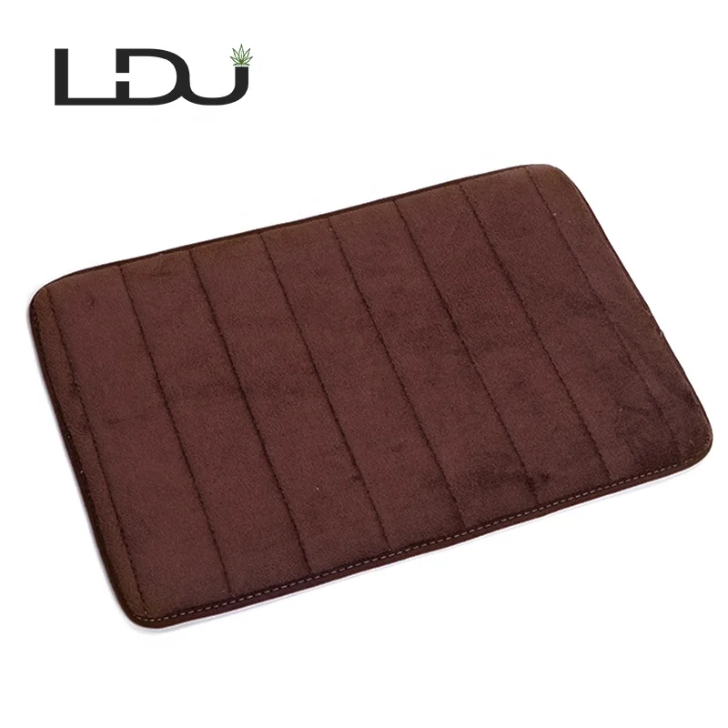 Quickly Drying Memory Foam Absorbent Soft Comfort Non slip Bath Mat With Coral Fleece Apperiance