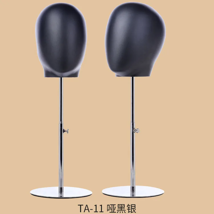 XINJI New Fashion Chrome Gold Head Display Mannequin Wig Heads With Base For Hat Display