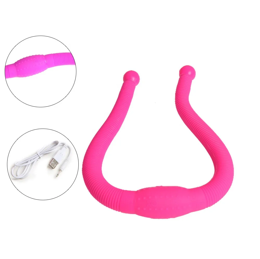 Wholesale Bendable Vagina and Anus Masturbator 2 Motors Dual Sided Vibrator From China