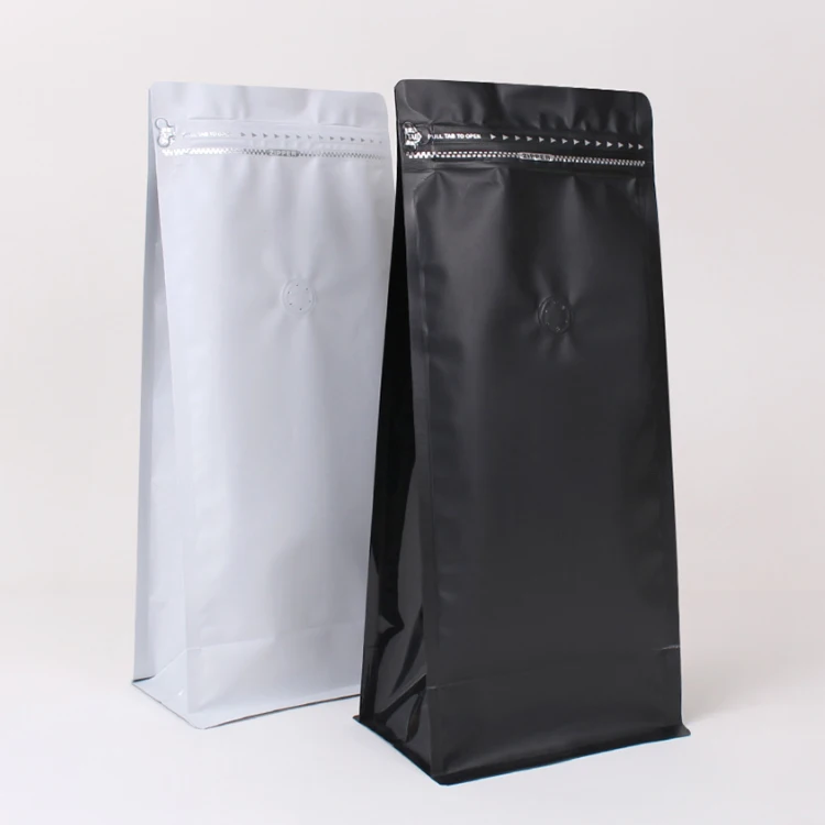 POLYSMARTS Flat Bottom Heat Seal Aluminum Foil Side Gusset Bag With Zip