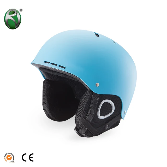 Adult Male and Female Matte black Ski Helmet Men With light