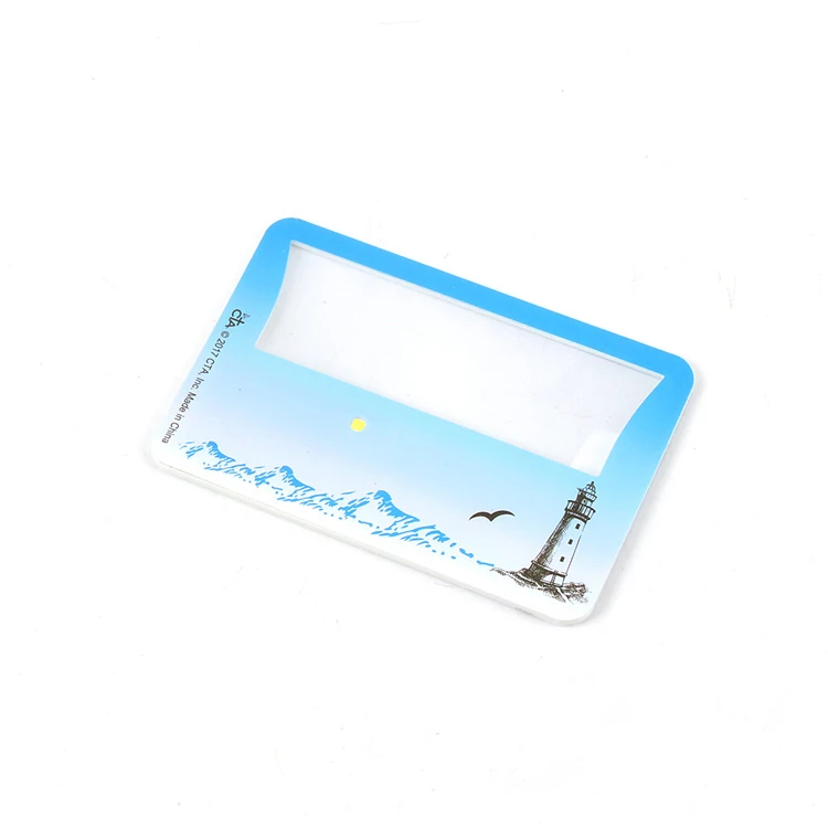 Advertising Promotional Products Plastic Magnifying Glass Sheet Business Magnifying Bookmark Card
