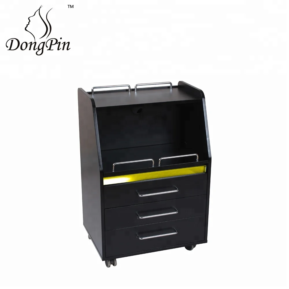 lockable UV disinfection cart beauty salon trolley equipment