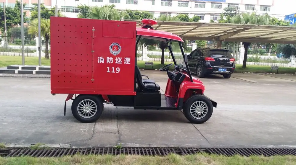 China manufacturer 2 seats electric fire truck  fire fighting car