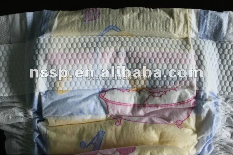 Newly design OEM brand name baby diaper in Guangzhou LB218 baby diaper with tape