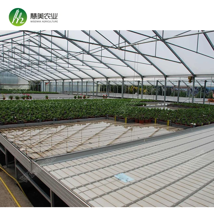 Rolling bench trays Greenhouse Ebb and Flow bench