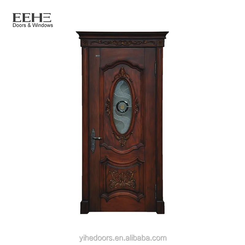 Современные овальные стеклянные вставки входной двери