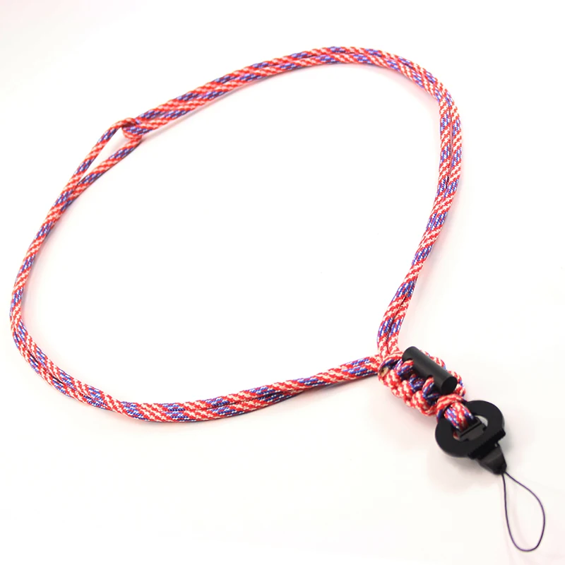 Paracord Survival Lanyard Ferro Rod Outdoor Paracord Survival Emergency Fire Starter Necklace  Camera Cellphone Case Holder
