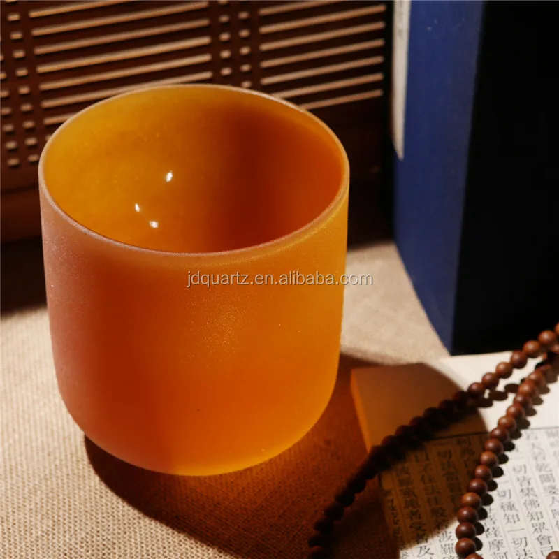 Поющая чаша из оранжевого кристалла JINGDIAN оптом