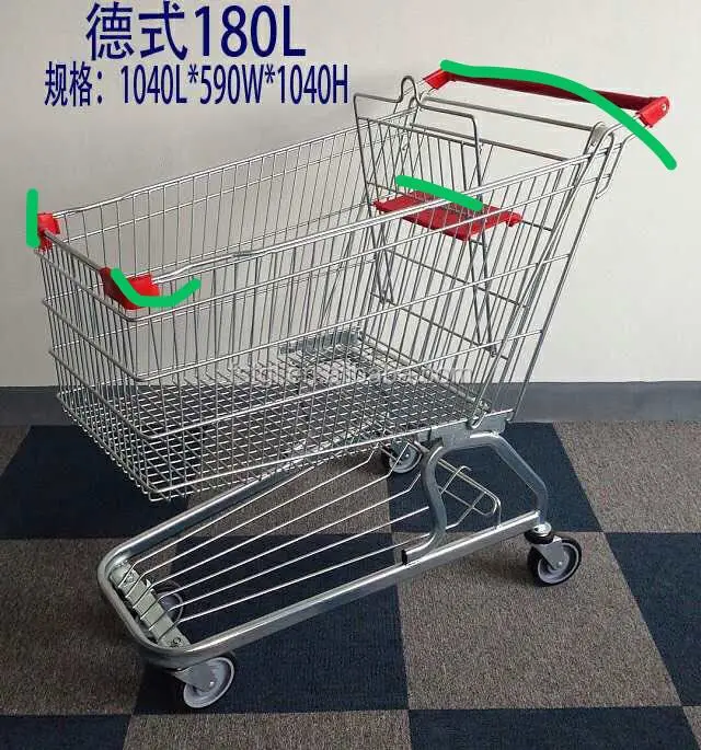 Factory direct competitive price double layer shopping trolley carts