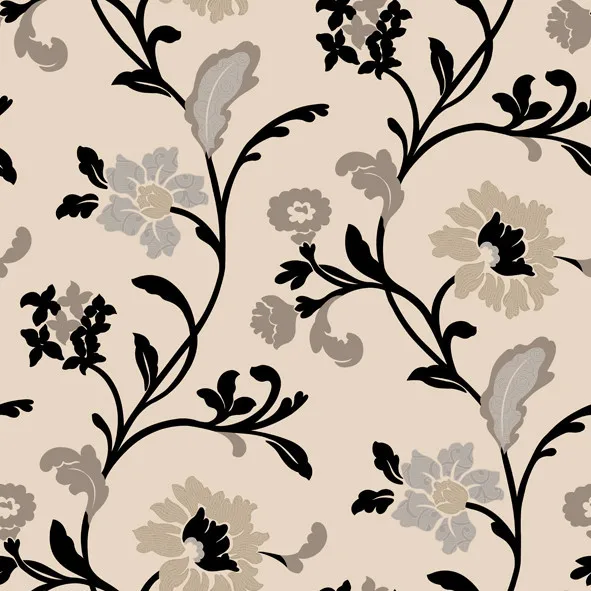 3D flower design washable vinyl wallpaper for home decoration