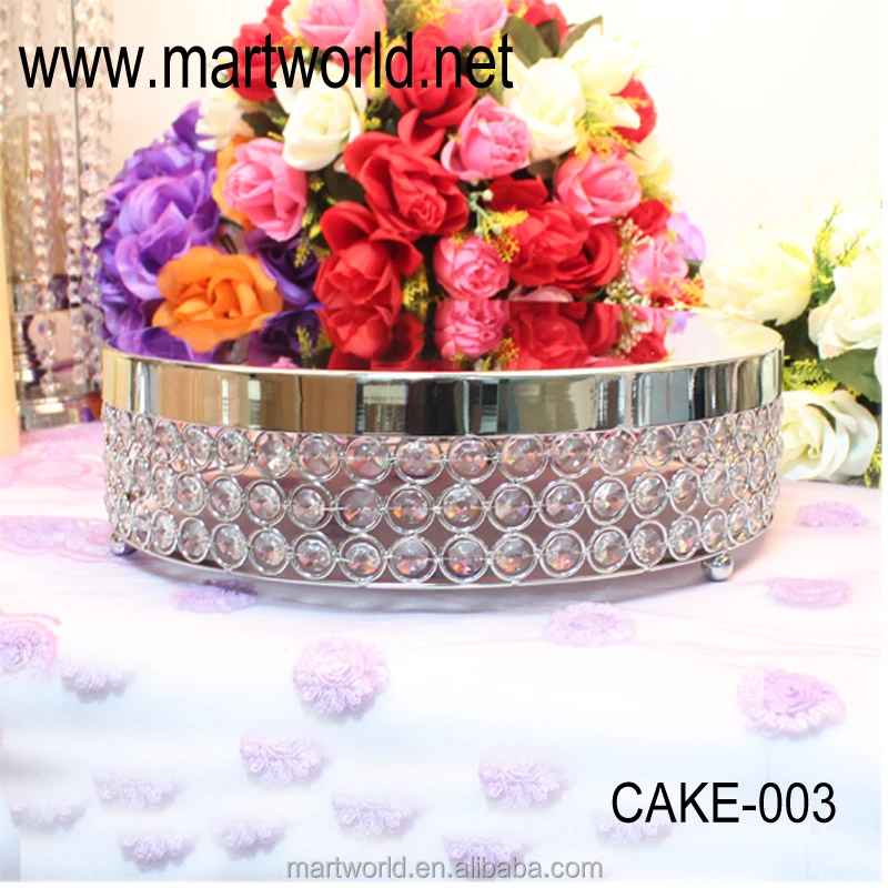 2022  New Royal round crystal cake stand for home & party & hotel & banquet & wedding decoration wedding cake stand (CAKE-003)