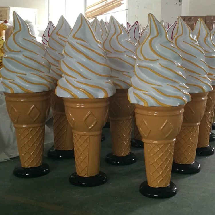 Amusement park store artificial glass fiber ice cream store decor