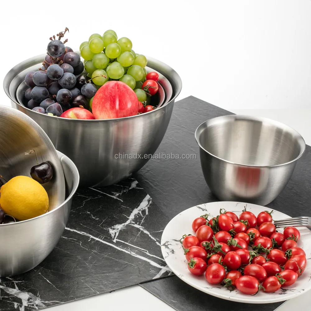 6 шт. Штабелируемая миска для смешивания из нержавеющей стали