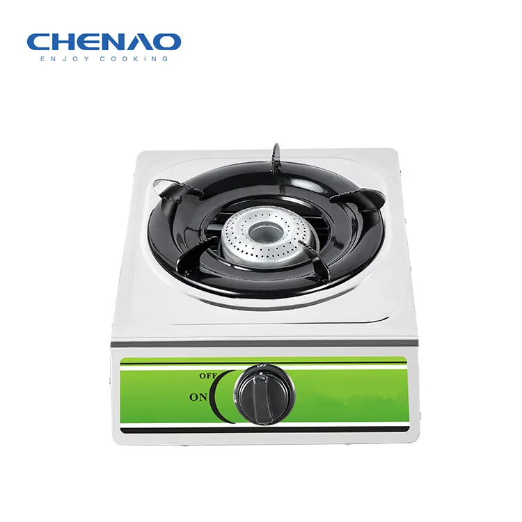 Single burner Stainless Steel Gas Stove Kitchen Cooktop Range Gas Cookers With Battery Ignition