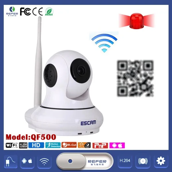 Ночного видения ESCAM QF500 H.264 720 P HD Pan/Tilt IP wifi беспроводной видеонаблюдения главная охранник ip-камера
