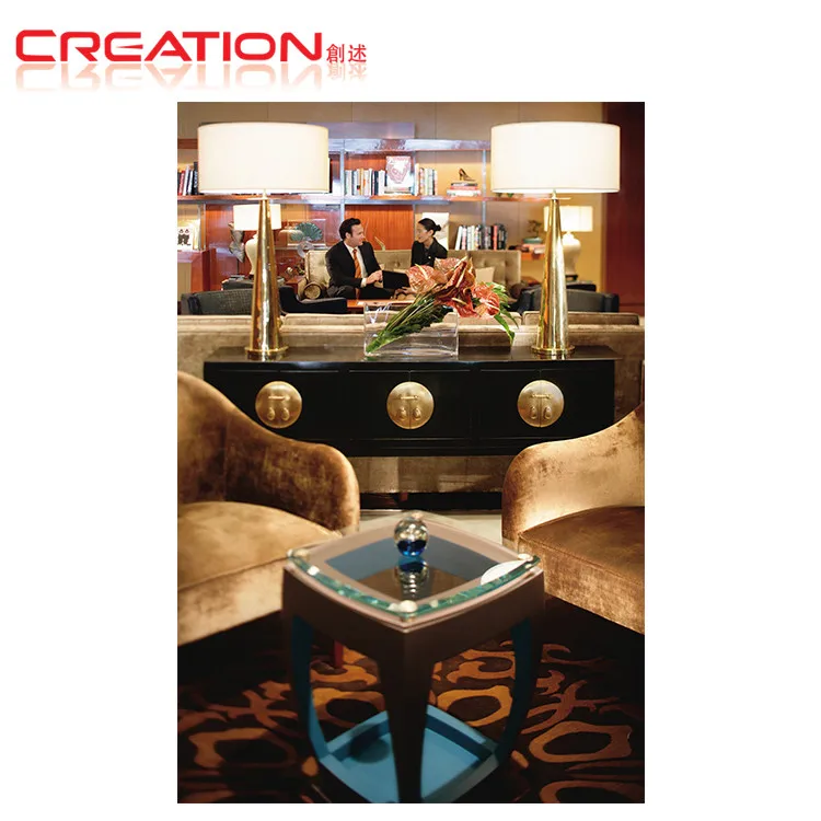 Chinese manufacturer double king size wooden bed for hotel bedroom