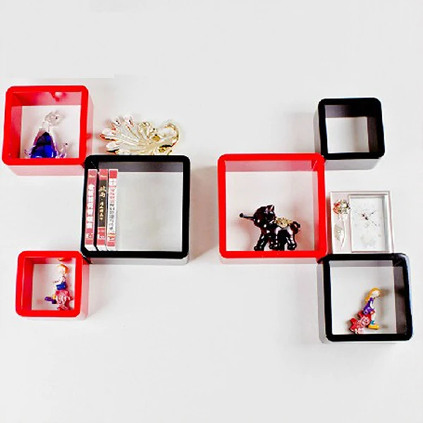 2018 Floating Cube Wall Mount Wooden Shelf MDF wood wall mounted shelf