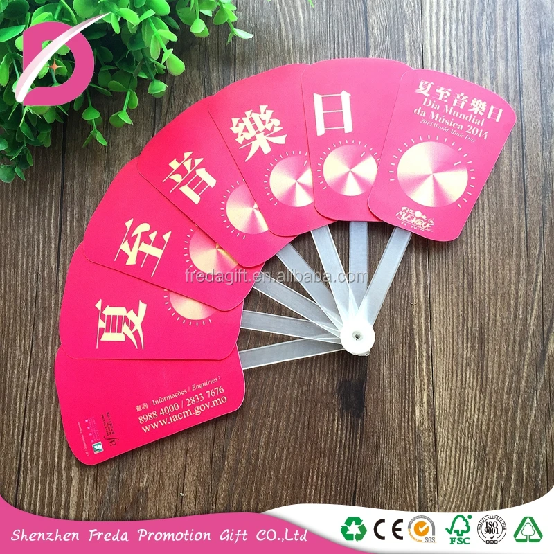 
Custom printed hand held folding fans /cheap transparent plastic hand crank fan 