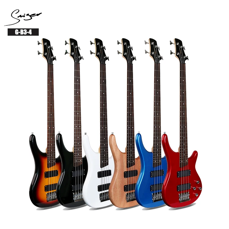 Beginner 24 fret electric bass Alder Wood body bass kit