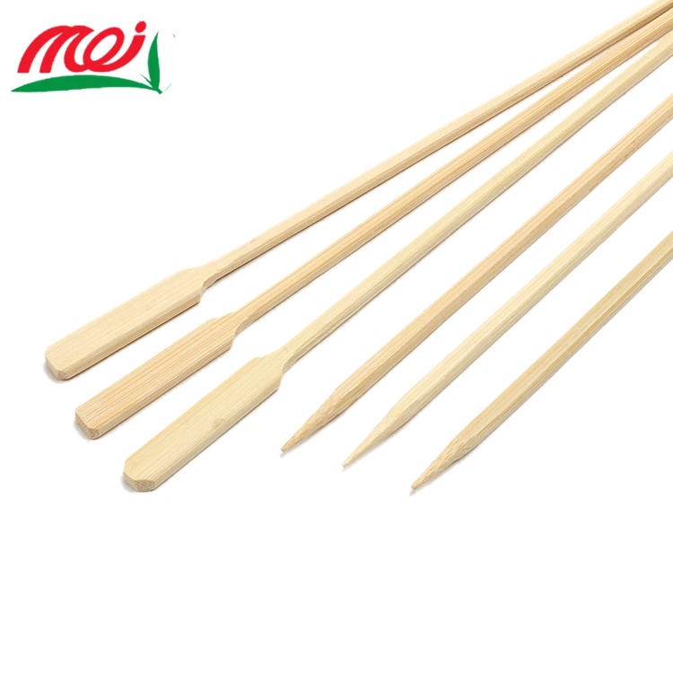 
Chinese eco-friendly hand made bbq racket shape bamboo skewer 