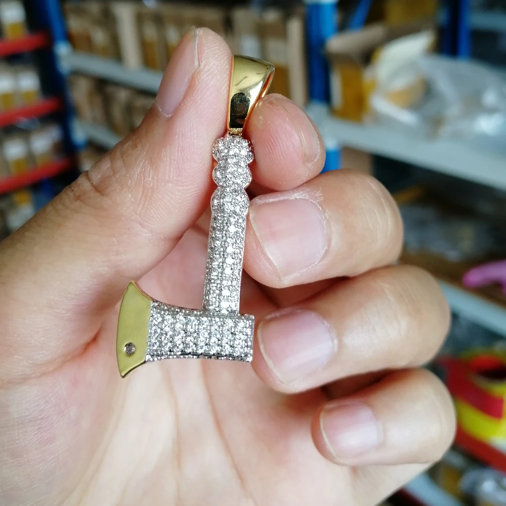 CN058  Hip Hop  Pendant Copper Micro pave with CZ stones Necklace Jewelry for men and women