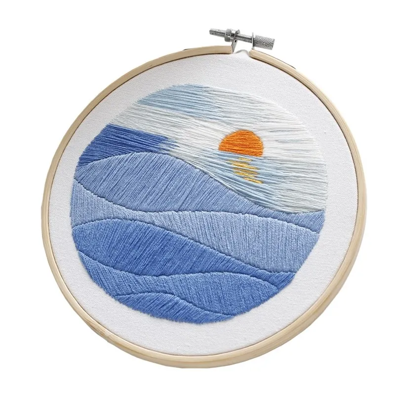 
Eco Friendly Round Natural Bamboo frame Wooden Embroidery Hoop For Cross Stitch 