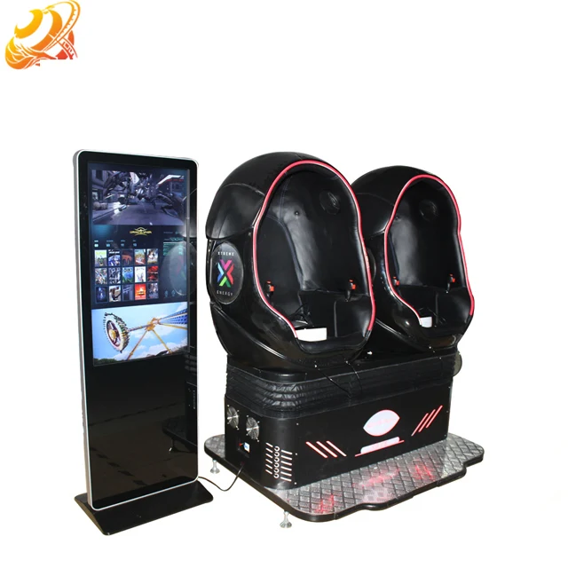 Популярный стул виртуальной реальности 2 места 9d vr яйцо кино симулятор кокпит для продажи