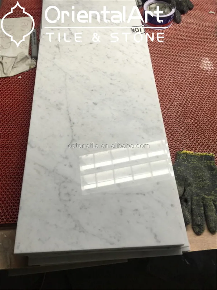 
popular Italian white carrara marble floor tile 