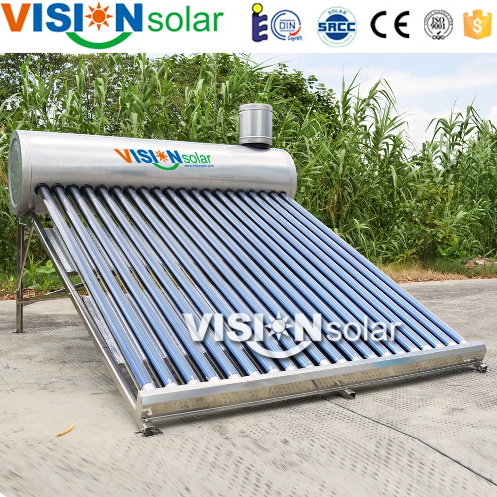 Высококачественный Солнечный водонагреватель из нержавеющей стали с трубкой