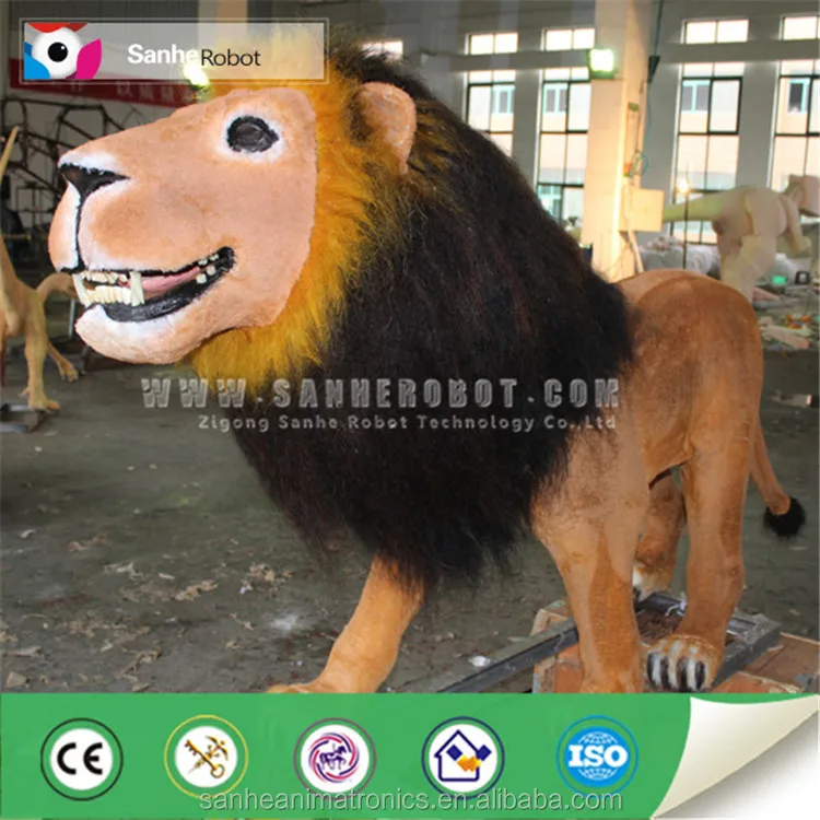 Factory Lion king statues fur life like kind mechanical and animatronic lion for sale