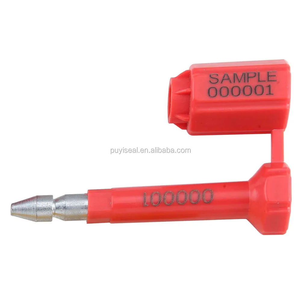 tamper-proof container security bolt seal lock with bar code
