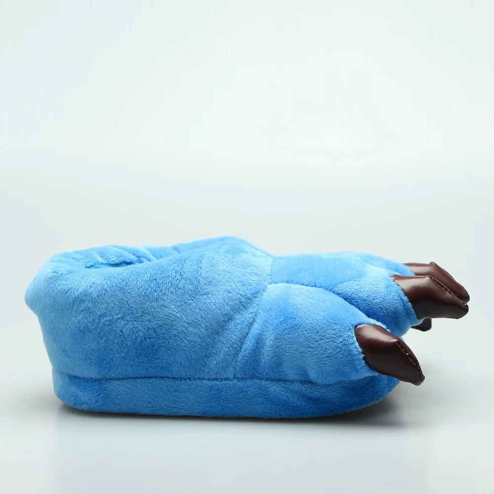 2018 new antislip  winter warm plush 3d claw  animal slippers for kids
