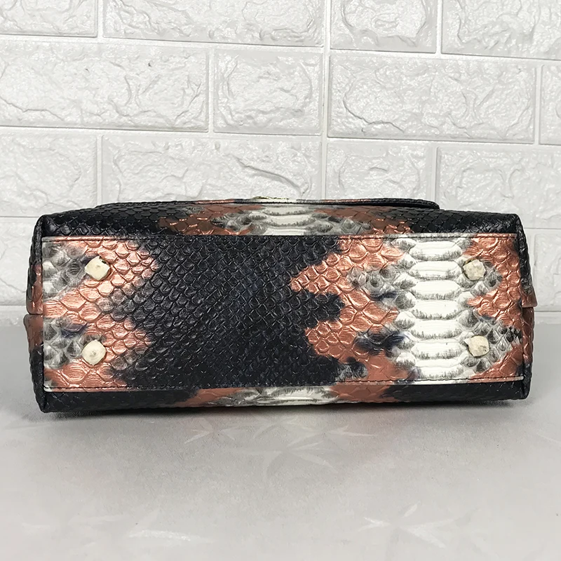 
MOQ 1 PCS 2019 Ladies brand name hand Bags Handbags designer women shoulder bags fashion Snake skin leather 