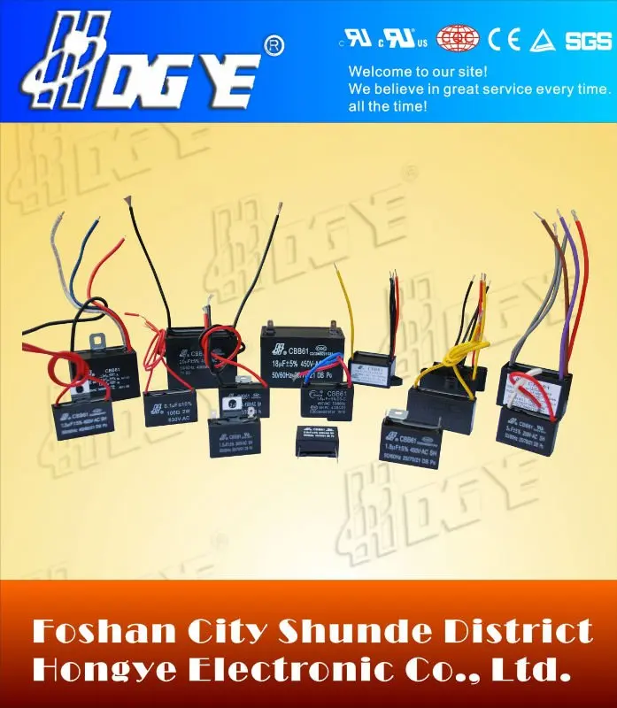 Sale condensadores capacitors  CBB61 industrial sewing machine motor capacitor