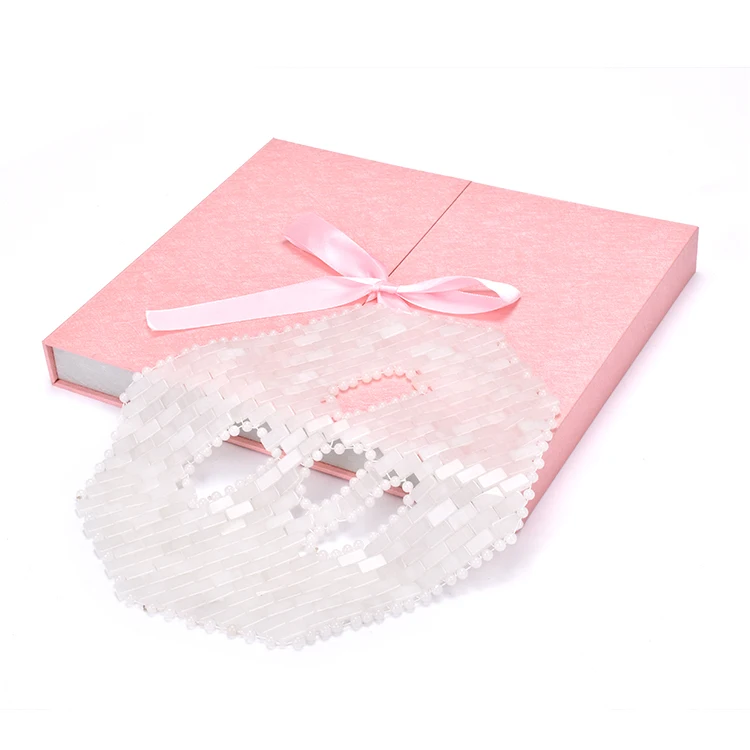 Wholesale natural  jade massage beauty pure clear quartz eye mask