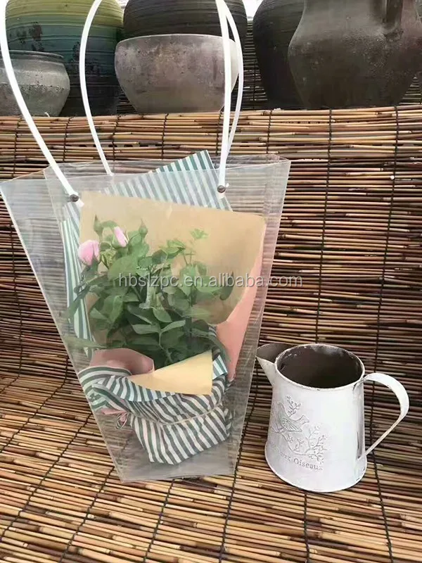 Fashionable and changeable PVC plastic transparent beautiful flowerpot