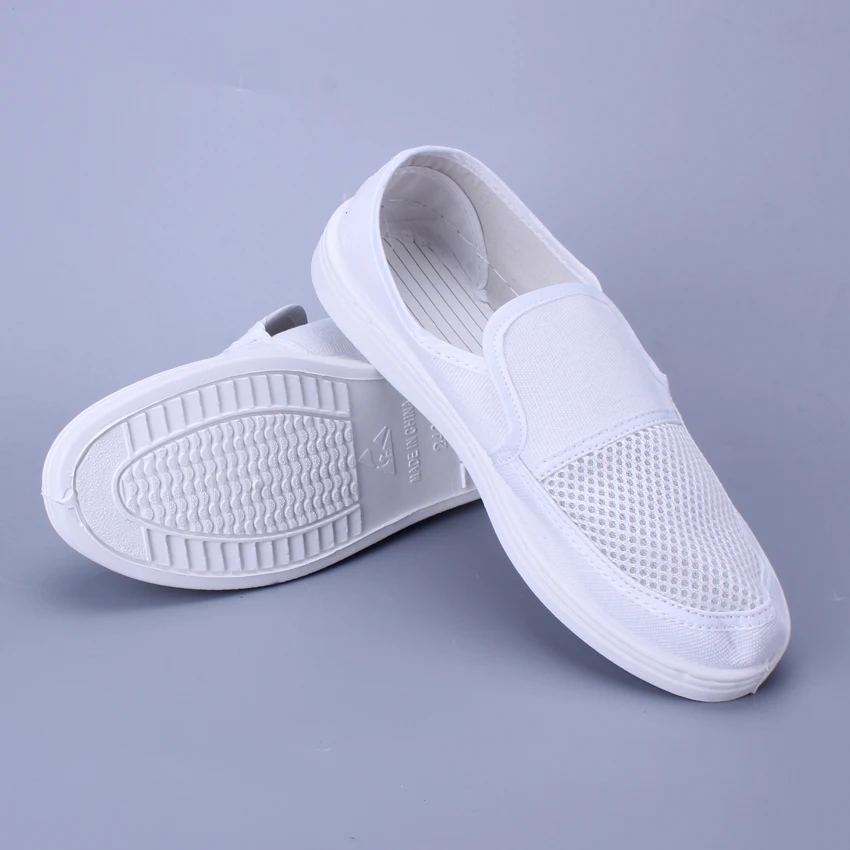 High Quality Fashionable PVC Anti-Static Canvas Shoes Cleanroom ESD Mesh Canvas Shoes