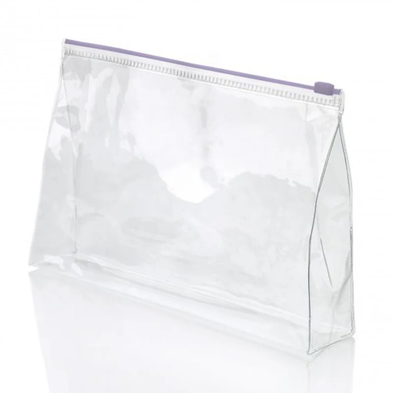 Plastic frosted transparent food bag pvc zipper polybag with plastic hanger
