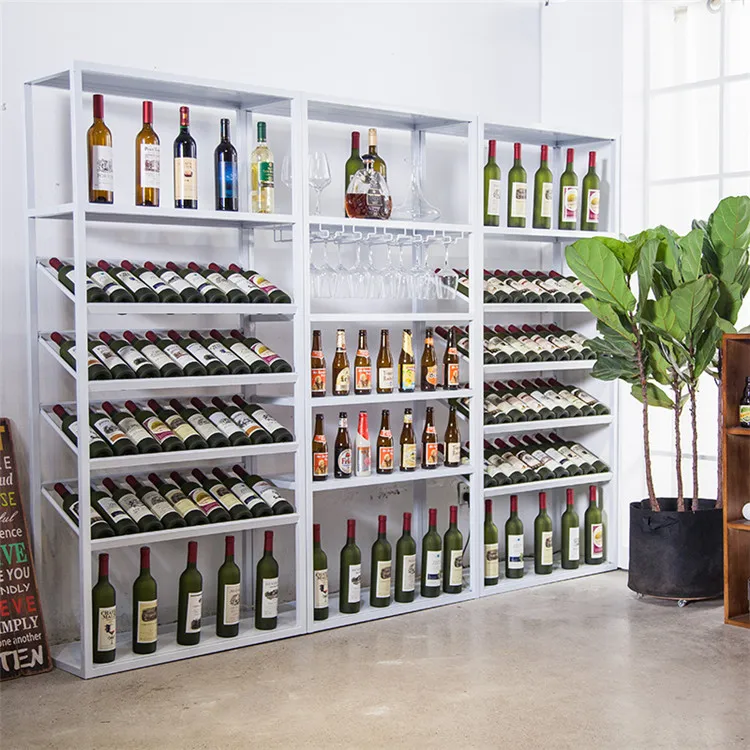 Wine Rack Display Shelf Wine Racks Metal Display Stand For Retail