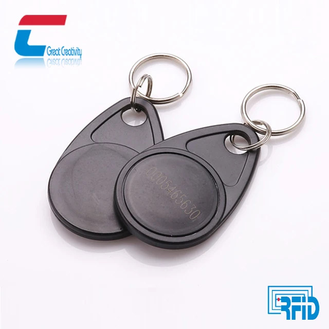 Free Sample Waterproof Plastic Grey Nfc Key Tags 13.56mhz ABS Rfid Key Fob