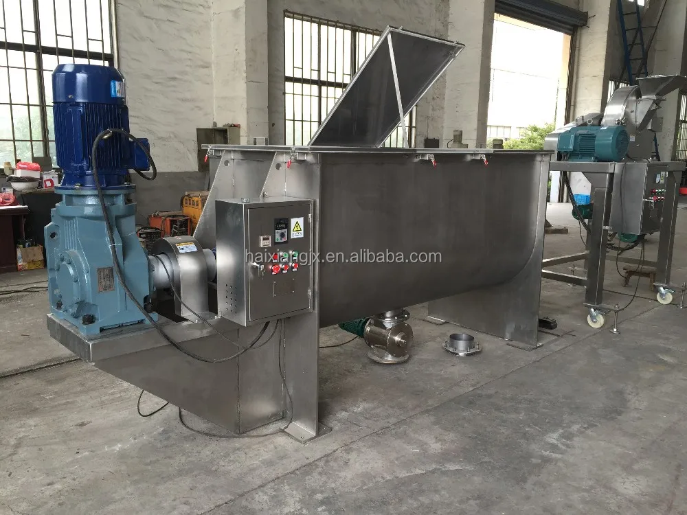 easy emptying and cleaning horizontal type powder mixer machine