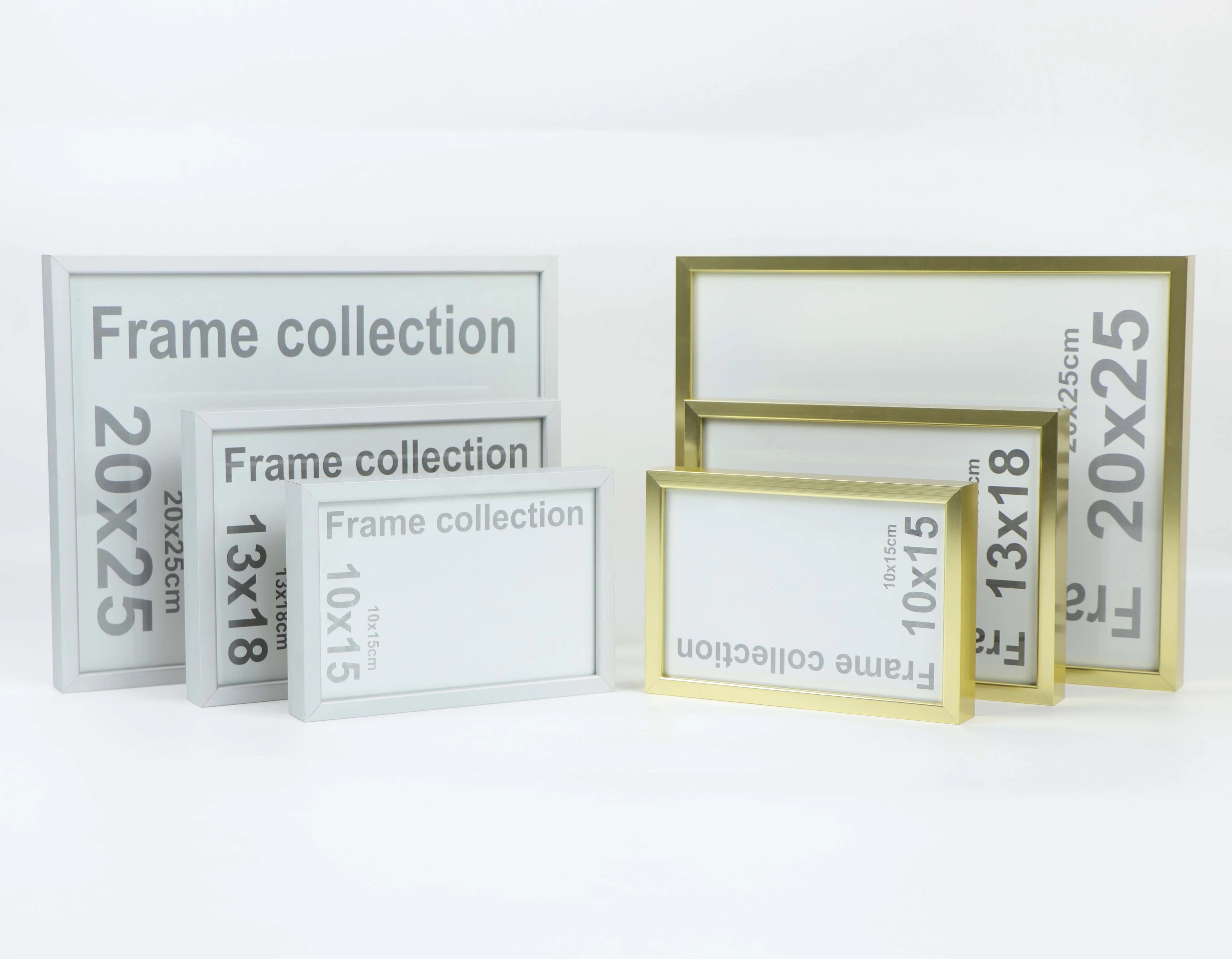 Gold photo frame, Wall picture frame kit, Aluminum oxidation moulding