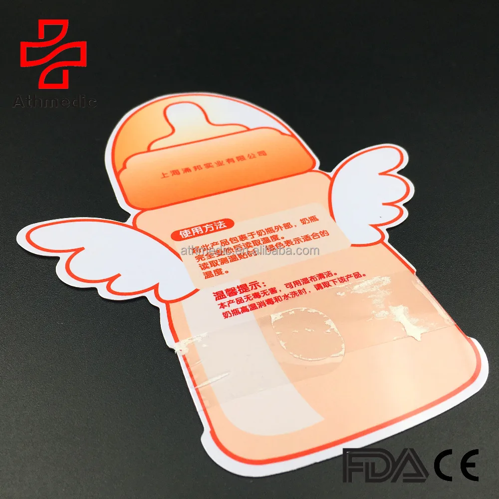 2025 Athmedic promotion water gift LCD baby milk bottle thermometer strip sticker