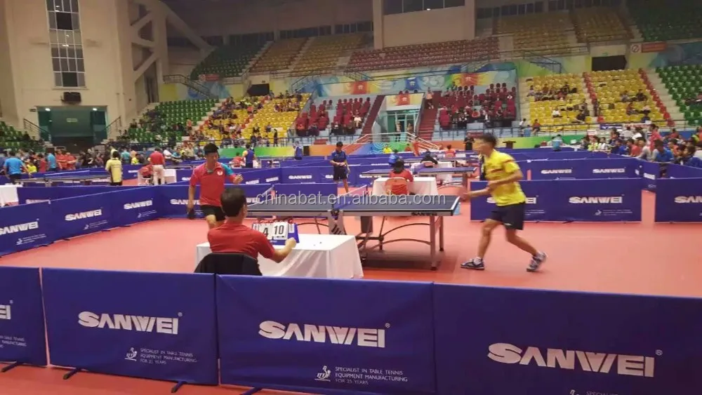 
SANWEI T-99 Double Folding Movable Professional/official Competition table tennis table with beautiful design 