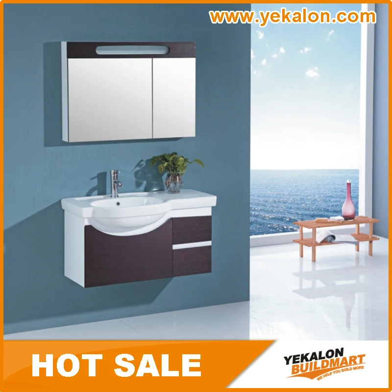New TOP Selling Modern cheap luxury furniture mirrore hanging waterproof Vanity PVC Bathroom Cabinet