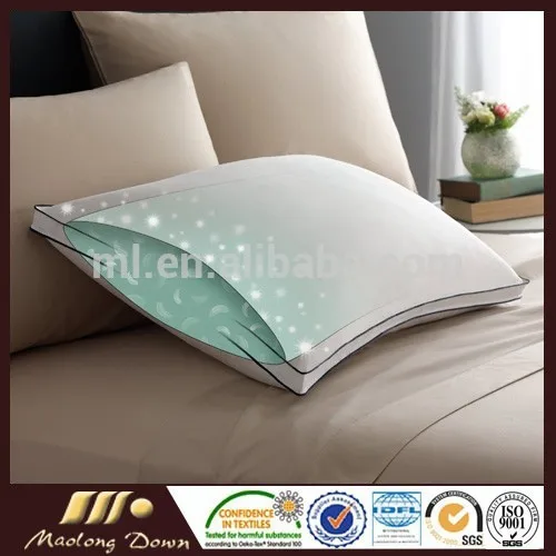 Белый гусиный пух подушки двойной гусиный пух вокруг мягкая подушка pillow-in-a-pillow дизайн